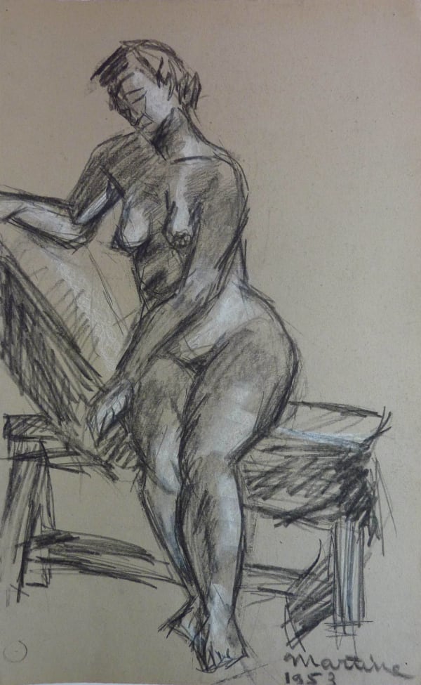 Martine Martine, Nu féminin assis LVII, 1953