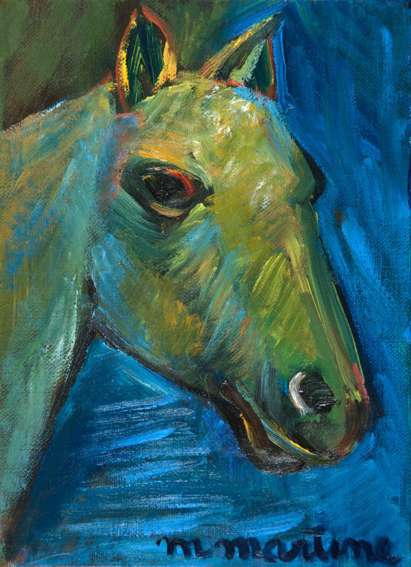 Martine Martine, Tête cheval vert mini, 2007