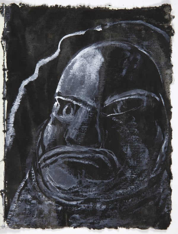 Martine Martine, Balzac, carnet Mémoires X, feuille 13 - encadrée individuellement, 2016