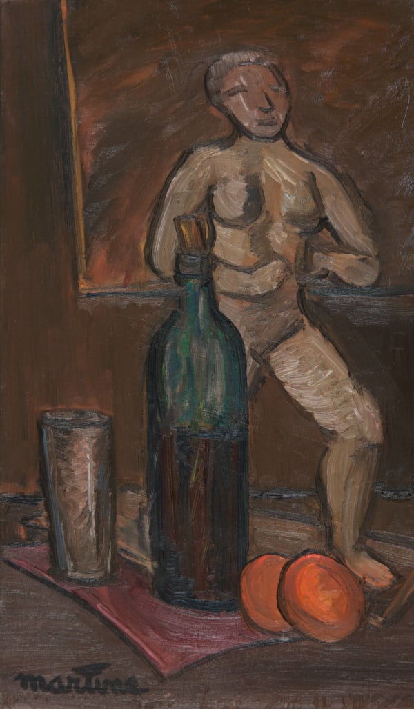 Martine Martine, Tableau, Sculpture et Bouteille, 1979