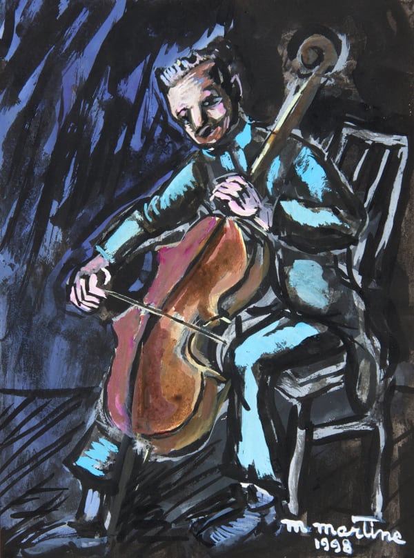 Martine Martine, Le Violoncelliste bleu, 1998