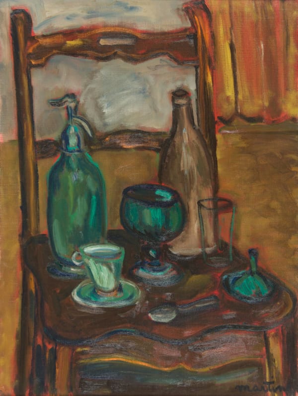 Martine Martine, Nature morte à la chaise et au siphon, 1970