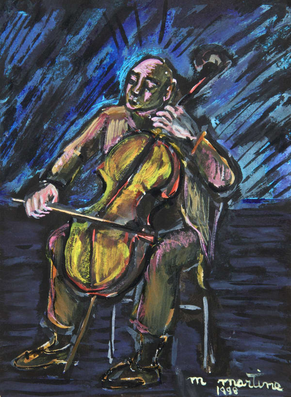 Martine Martine, Le Violoncelliste rose, 1998