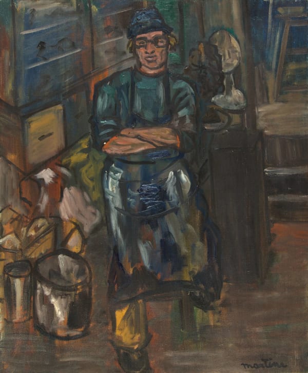 Martine Martine, Le Sculpteur Gérard Koch dans son atelier, 1973