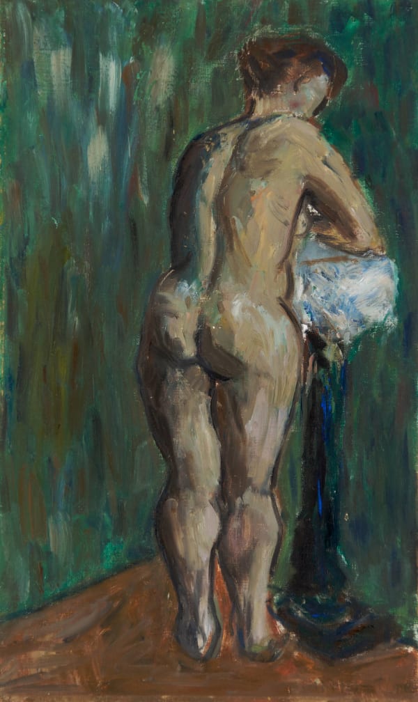 Martine Martine, Nu de dos sur fond vert, 1952