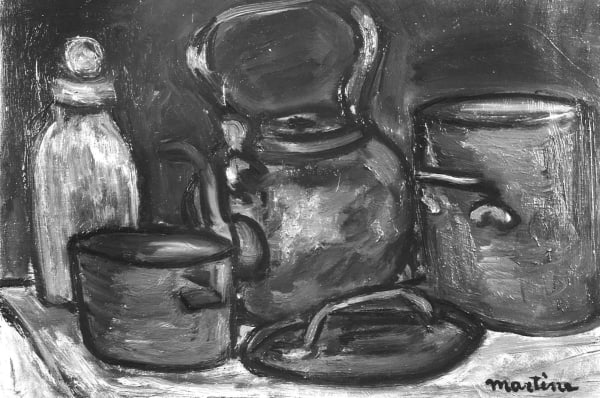 Martine Martine, Nature morte aux cuivres, 1970