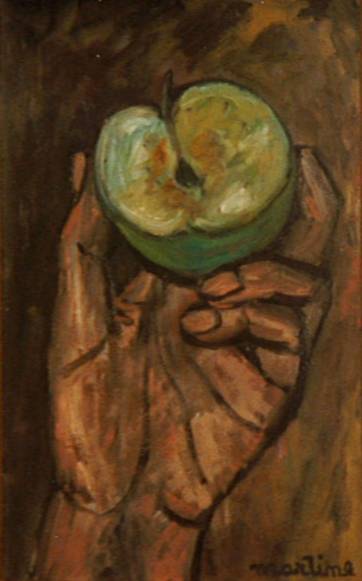 Martine Martine, Main à la pomme verte II, 1974
