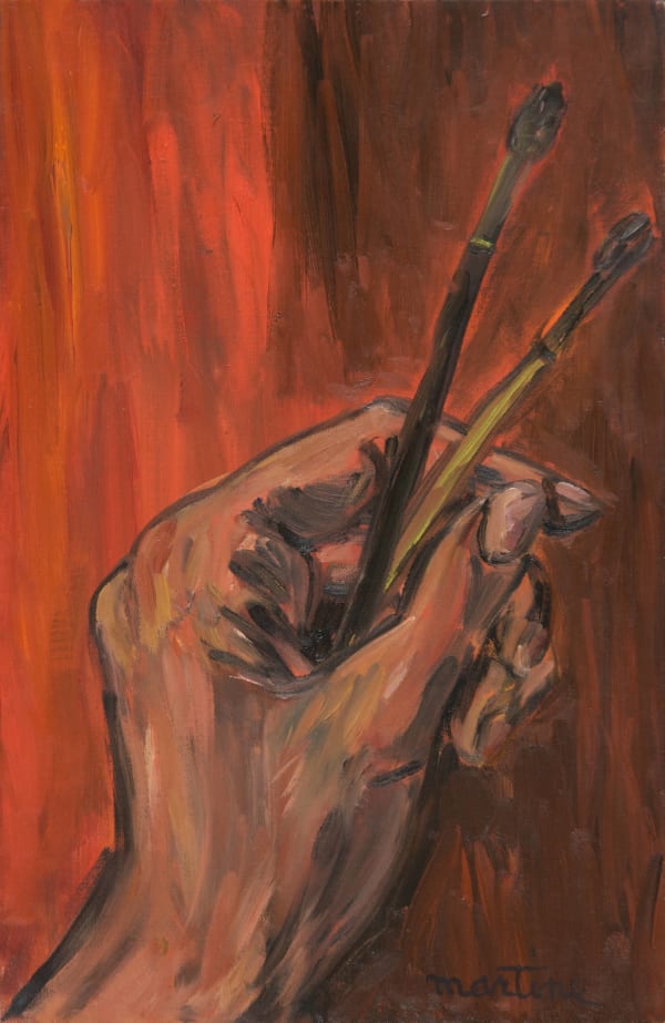 Martine Martine, Main tenant deux pinceaux, 1974