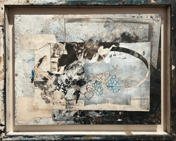 Joan Barbarà Bodegón con uvas II, 1961 Engraving and collage on paper and canvas