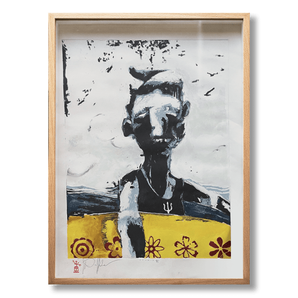 JJ Walker, Dawn patrol - Gold (framed), 2024