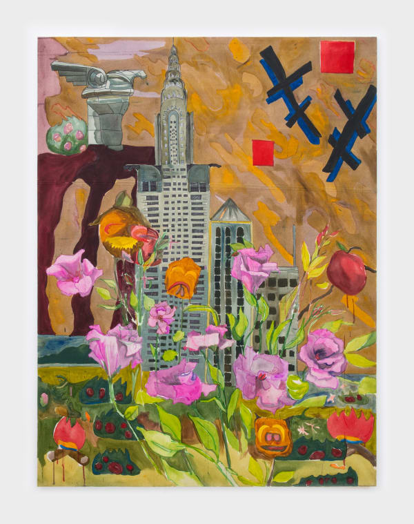 Alex Chaves, Chrysler Building with Flowers, 2021