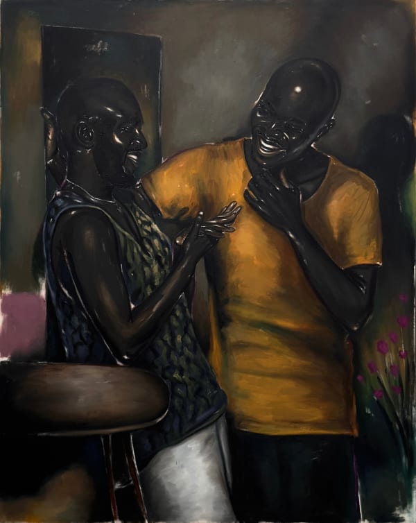 Johnson Eziefula Wait a Minute, 2023 acrylic on canvas 178 x 142 cm 70 1/8 x 55 7/8 in