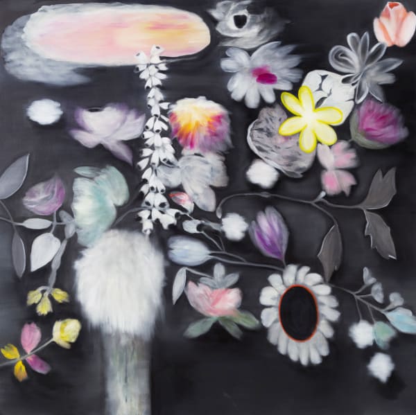 Ross Bleckner 1949A Year of Conquering Negative Thinking, 2021 signed on the reverse oil on canvas 182.9 x 182.9 cm 72 x 72 in
