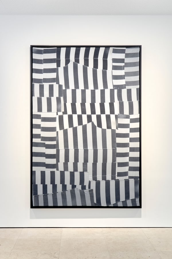 Hank Willis Thomas Angola Bound, 2014 quilt made out of decommissioned prison uniforms 238.76 x 165.1 cm 94 x 65 in framed: 247.01 x 168.28 x 6.35 inch