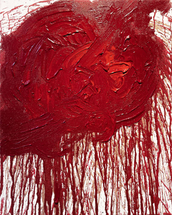Hermann Nitsch K_Nils_21, 2021 acrylic on canvas 100 x 80 cm 39 37/100 x 31 1/2 inches