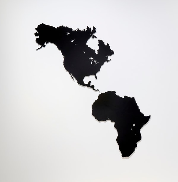 Hank Willis Thomas A Place to Call Home (Africa-America), 2009 polished aluminum with enamel coating 203 x 168 x 5 cm 79 14/16 x 66 2/16 x 1 15/16 in