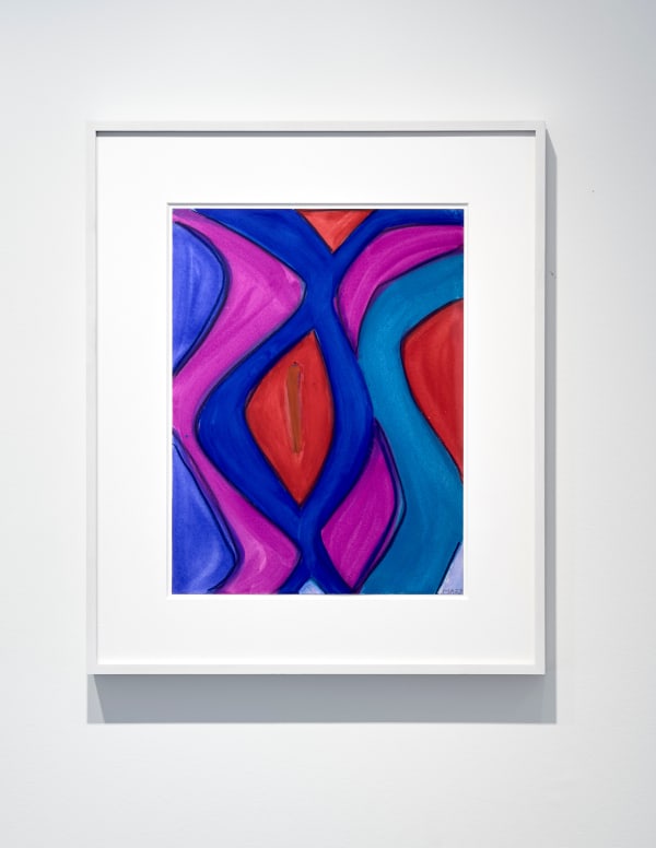 Marina Adams 16x12_226, 2023 gouache and crayon on Arches aquarelle 40.6 x 30.5 cm 16 x 12 in framed: 48.5 x 58.5 x 4 cm