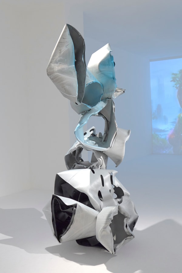 Arne Quinze, Chroma Lupine (white & blue), 2024