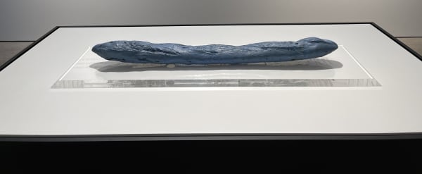 Man Ray Pain peint ou (Blue bread - Favorite food for the blue birds) (Objet de mon affection) (M), 1958/1966 Blue polyester bread on a transparent plastic board 75 cm 29 8/16 in