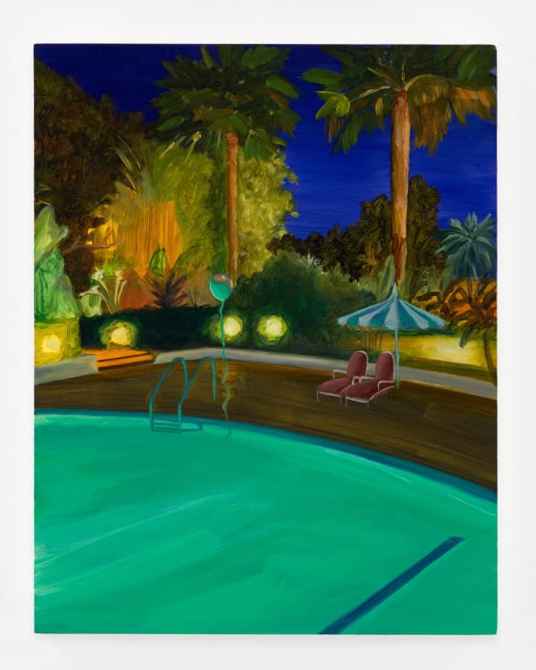 Evie O'Connor The Well is Poison (Chateau Pool), 2022 oil on panel 35.6 x 27.9 cm 14 x 11 in
