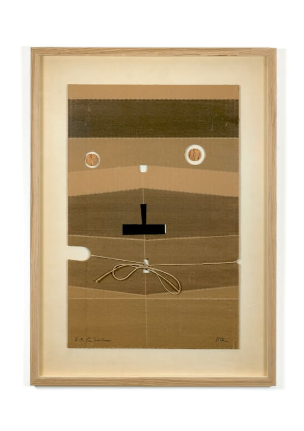 Man Ray Serious Man, 1965-1972 Ink collage and mixed media 50.8 x 33 cm 20 x 12 15/16 in Framed: 64.5 x 47 x 2.5 cm