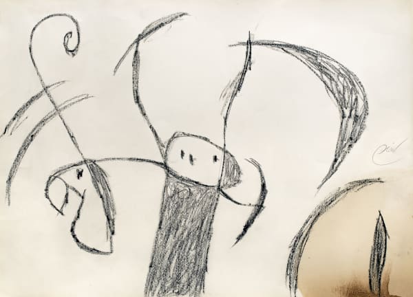 Joan Miró, Personnages et oiseau devant la lune, 1978