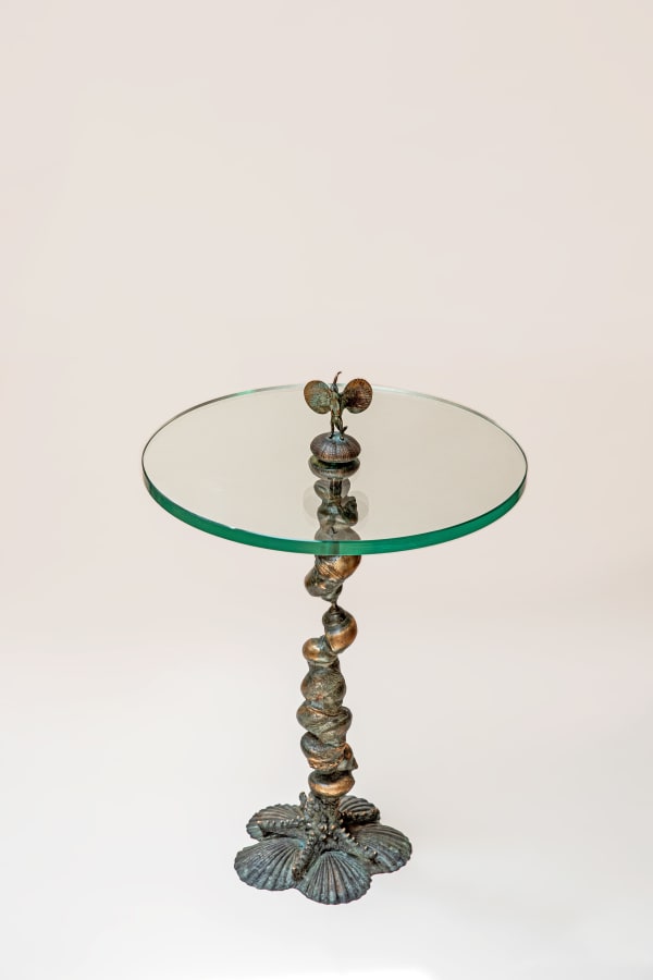 Richard Texier Guardian Angel Gueridon, 2002 bronze and glass 73 x 50 cm 28 3/4 x 19 3/4 in