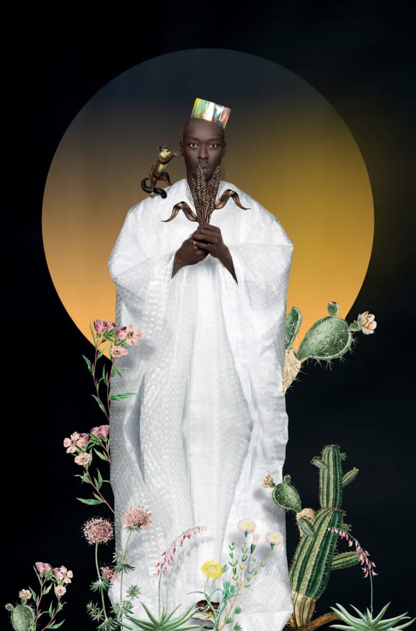 Omar Victor Diop Allegoria 11, 2021 Pigment inkjet printing on Canson paper Infinity Arches 88 121 x 80 cm 47 5/8 x 31 1/2 in