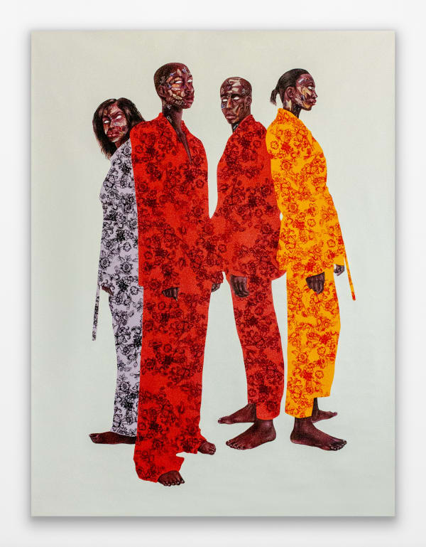 Emmanuel Taku Aura of Drip, 2022 acrylic on canvas 225 x 170 x 4 cm 88 5/8 x 66 7/8 x 1 5/8 in