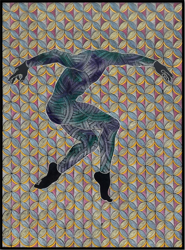 Sthenjwa Luthuli Ilanga Lokuphila, 2023 Super wood hand carved block & paint 184 x 138 cm 72 1/2 x 54 3/8 in