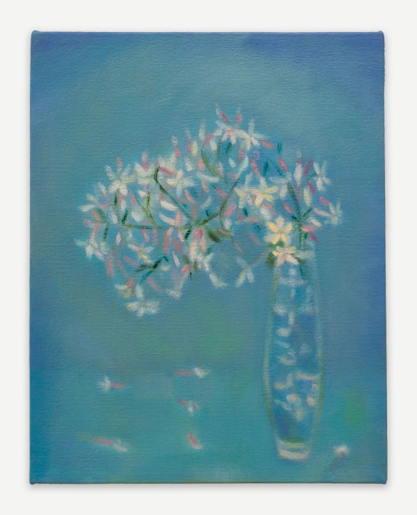 Paige Turner-Uribe, Jasmine in an Etched Glass Vase, 2022