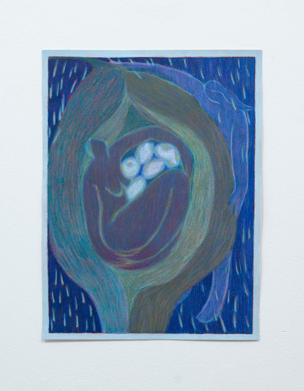 Lydia Baker, Bird nest inside a flower, 2024