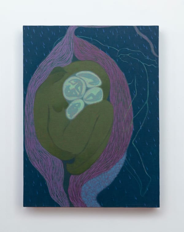 Lydia Baker, Bird nest inside a flower, 2024