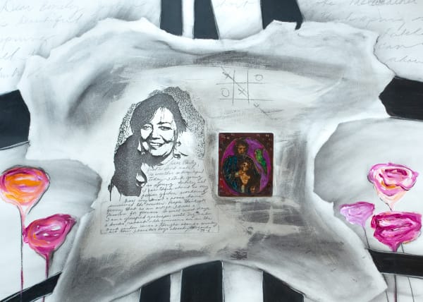 Joane Cardinal-Schubert Dear Emily, Just a Short Note mixed media on paper 22 x 30 in 55.9 x 76.2 cm