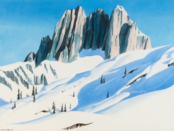 Percy Roy Wilson - Mountain Scene , 1975