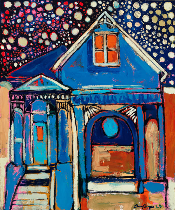 Amy Dryer Blue Moon oil on canvas 36 x 30 in 91.4 x 76.2 cm