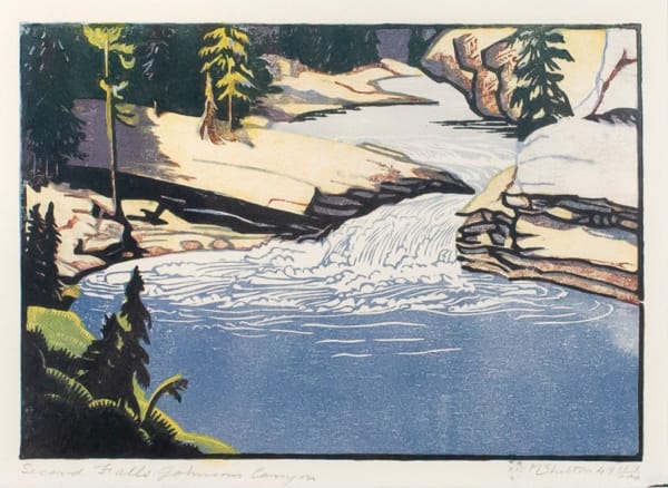 Margaret Shelton - Second Falls, Johnston Canyon, 1949
