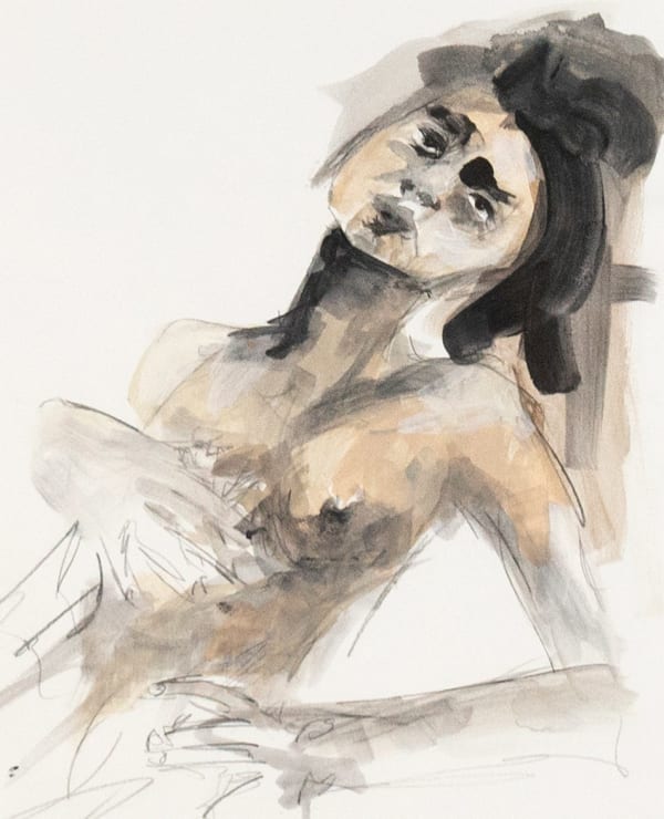 Sharie Hunter No. 112, 2024 mixed media on paper 9 1/2 x 7 1/2 in 24.1 x 19.1 cm