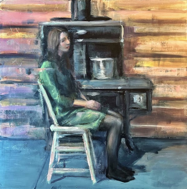 Michael Corner, Woman in Green Dress , 2021