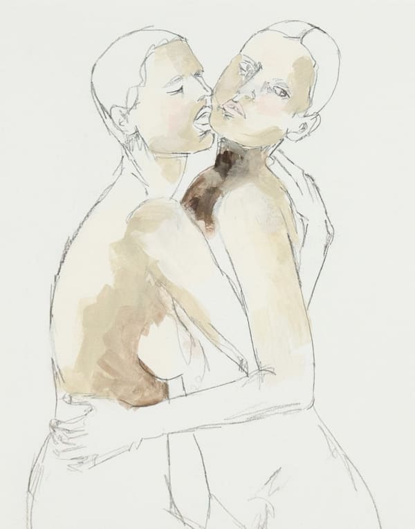 Sharie Hunter No. 110, 2024 mixed media on paper 9 1/2 x 7 1/2 in 24.1 x 19.1 cm