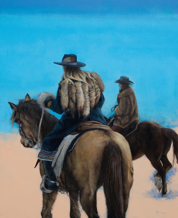 Michael Corner Two Horses, 2024 oil on canvas 60 x 48 in 152.4 x 121.9 cm