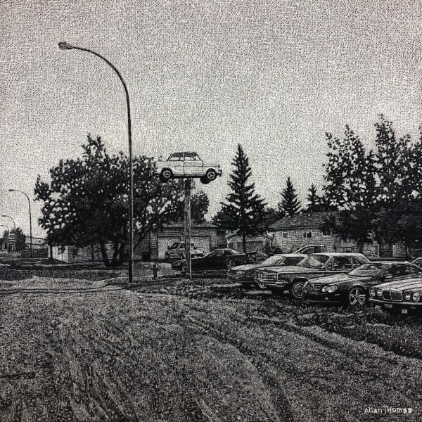 Allan Thomas Osler, 2021 scratchboard 8 x 8 in 20.3 x 20.3 cm