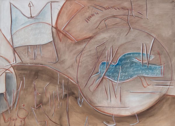 Joane Cardinal-Schubert The Bird is a Shield mixed media on paper 24 x 32 in 61 x 81.3 cm