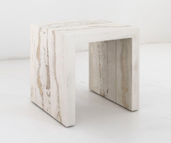Lithic Side Table - White