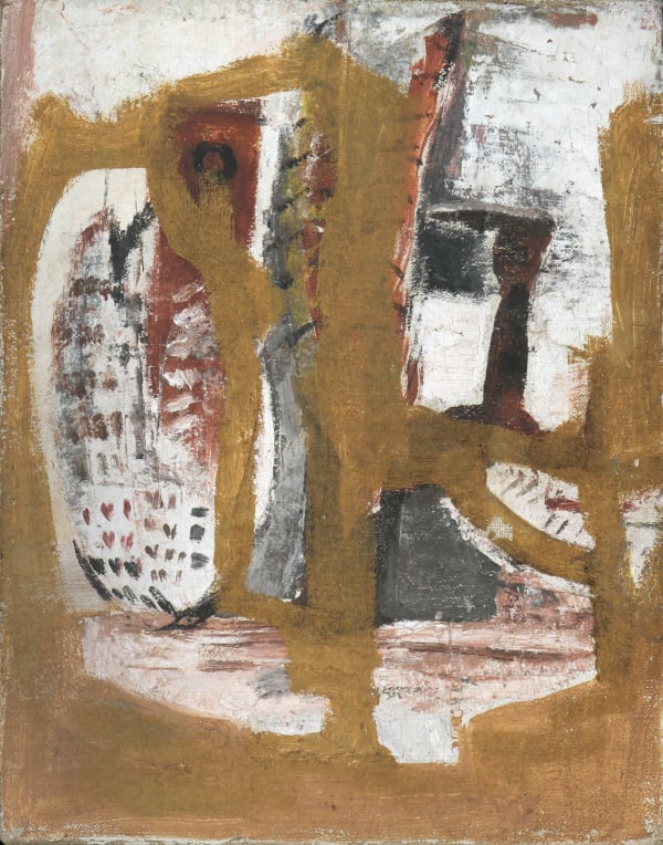 Gina Knee, Untitled (Ochre-White Abstract), ca. 194