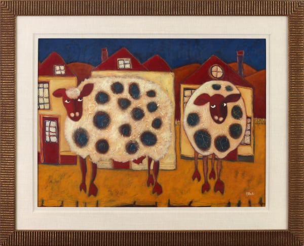 Bock Untitled (Sheep in Village), n.d.