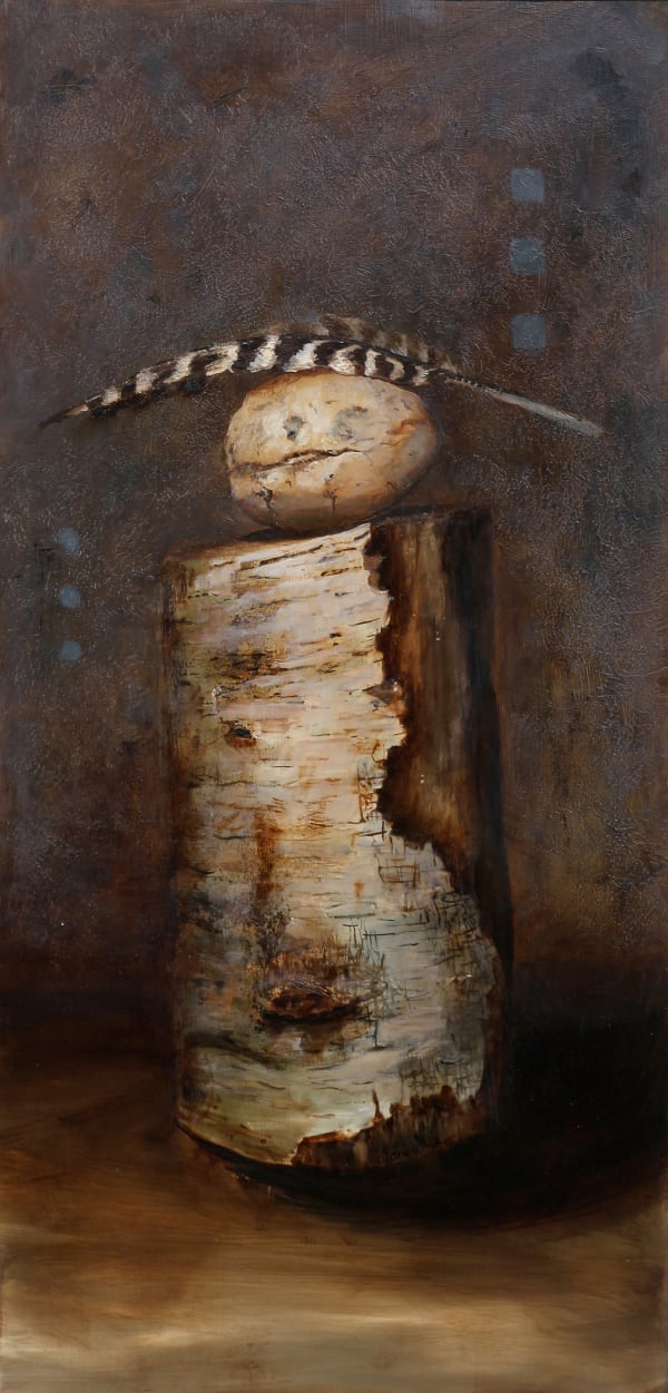 Diane White, Totem Series: Goshawk, Rock, Birch, n.d.