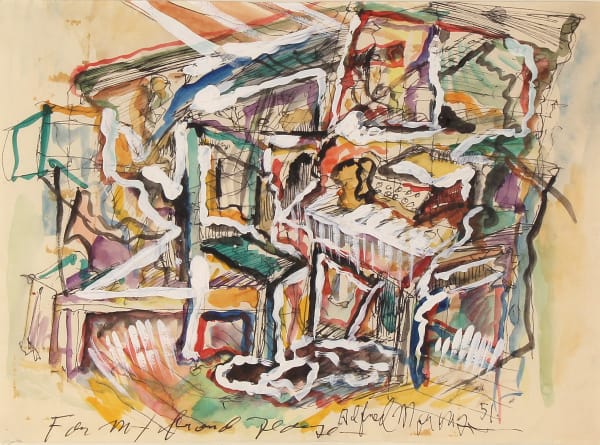 Alfred Morang, Abstract Still Life Sketch, 1951