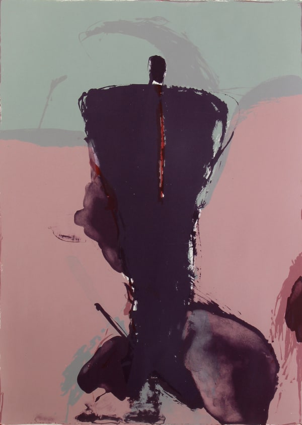 Fritz Scholder, Portrait with Red Tie, n.d.