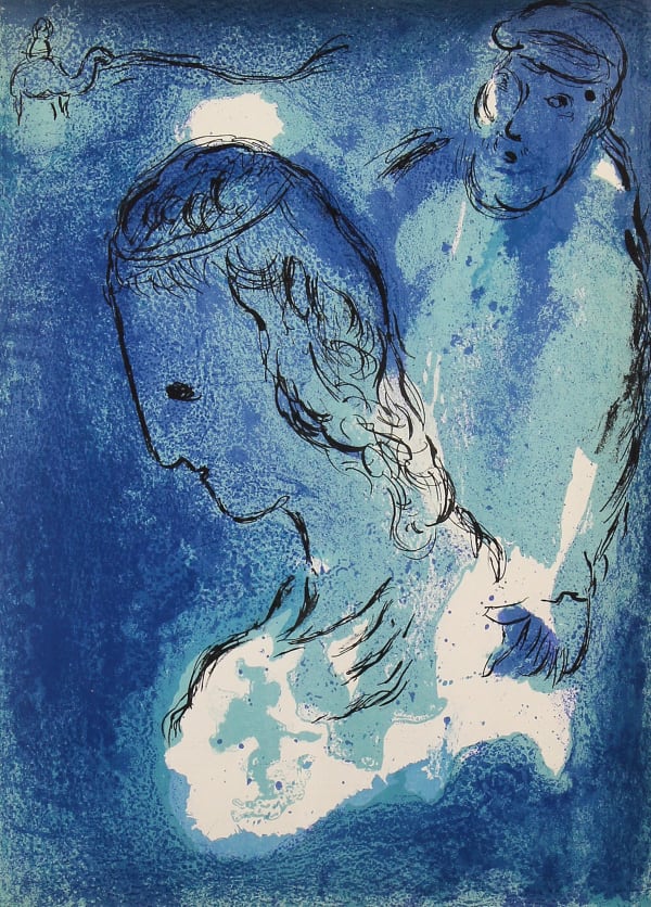 Marc Chagall, Abraham et Sara (Abraham and Sara), 1956